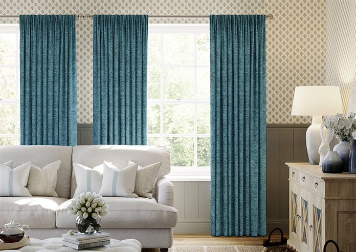 Maurice, Teal - Made to Measure Curtains - Image 3